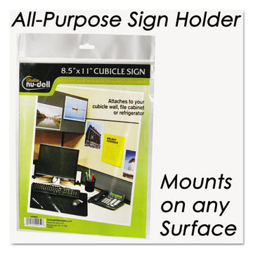 NuDell™ Clear Plastic Sign Holder, All-purpose, 8 1-2 X 11 freeshipping - TVN Wholesale